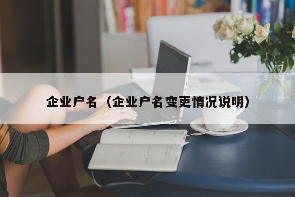 企业户名（企业户名变更情况说明）