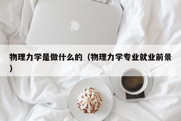 物理力学是做什么的（物理力学专业就业前景）
